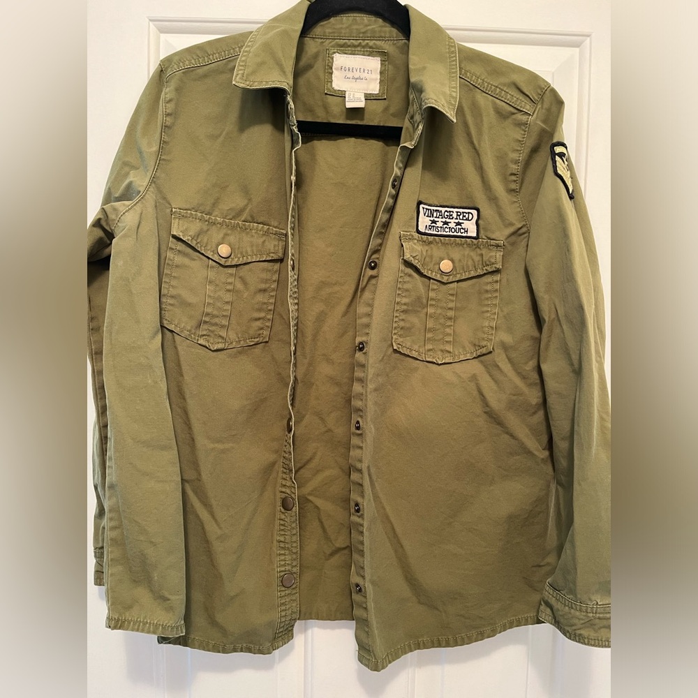 Army Green Forever 21 Jacket/Shirt - size Medium